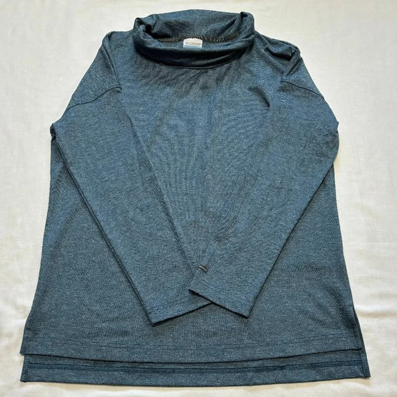 Columbia Cowl Neck Blue Turquoise Long Sleeve Sweater Small - Picture 1 of 7